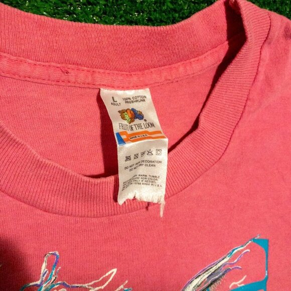 VINTAGE 1994 KENTUCKY DERBY FESTIVAL MENS SHIRT PINK FRUIT OF THE LOOM SZ LARGE - Picture 3 of 5